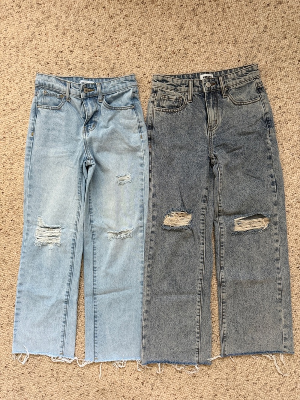 RSQ Girls High Rise Wide Leg Jeans - 2 Pairs - size 10